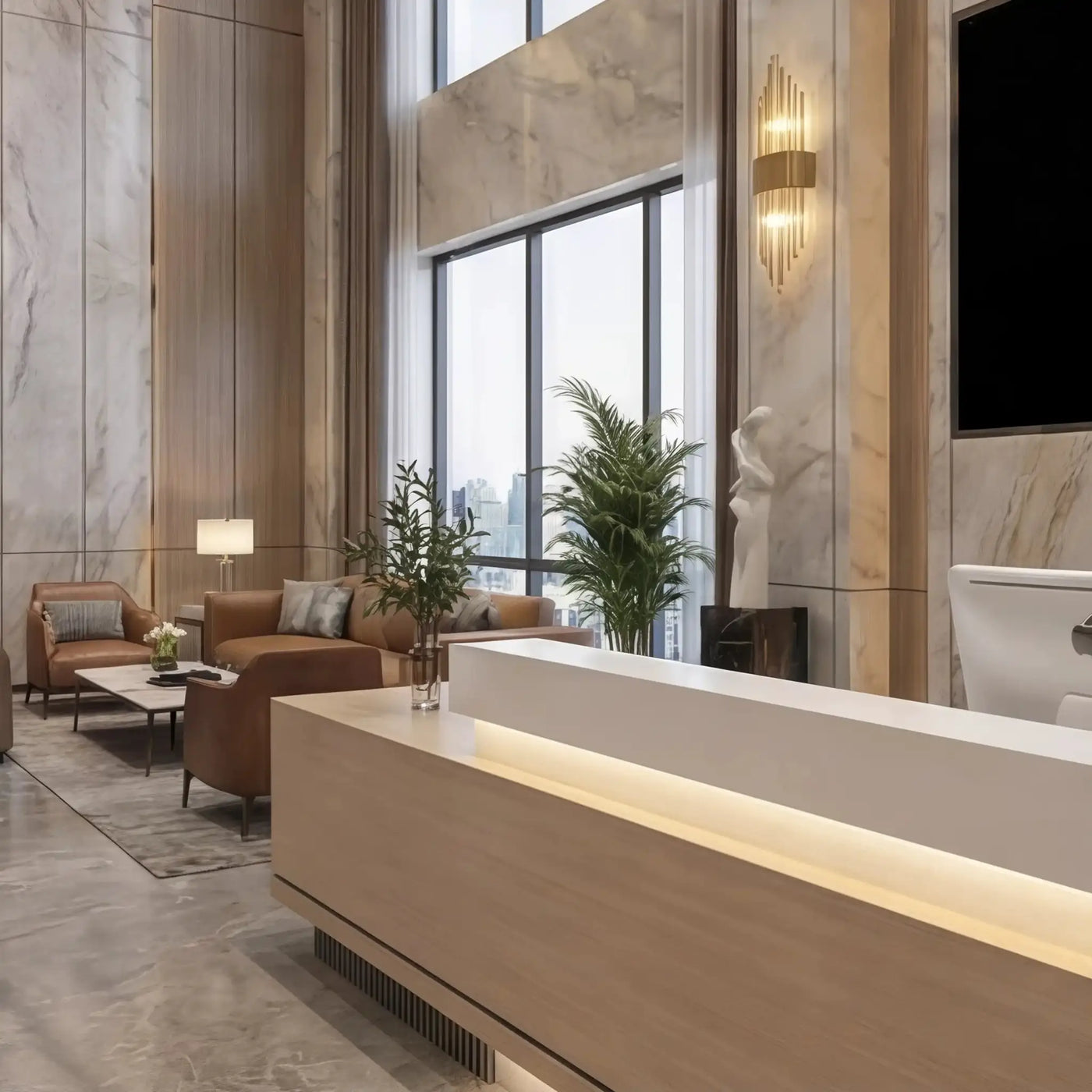 Elyra · Front Reception Desk by Arc Grove