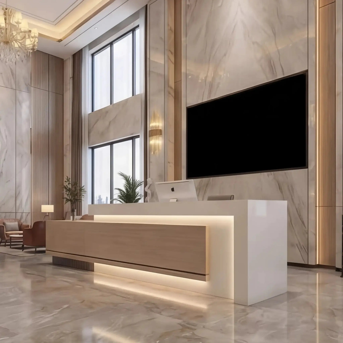 Elyra · Front Reception Desk by Arc Grove
