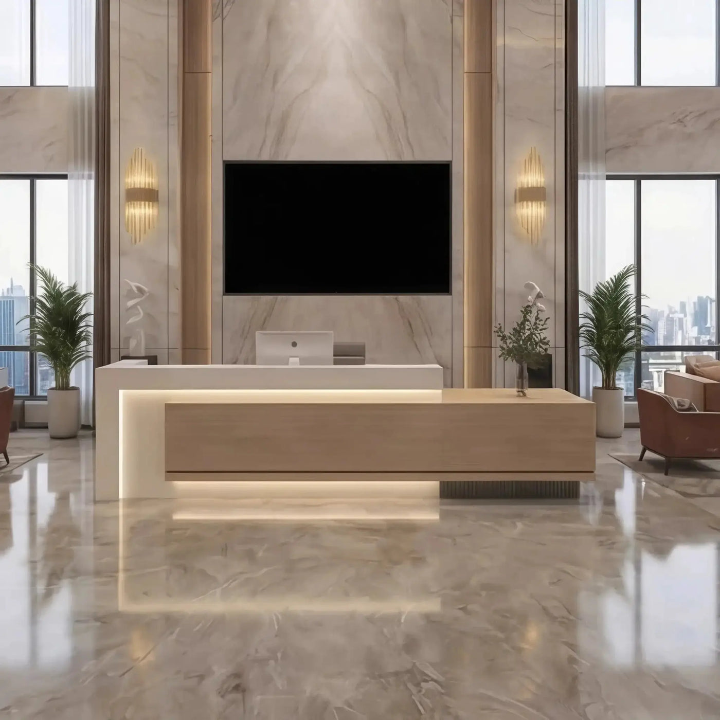 Elyra · Front Reception Desk by Arc Grove
