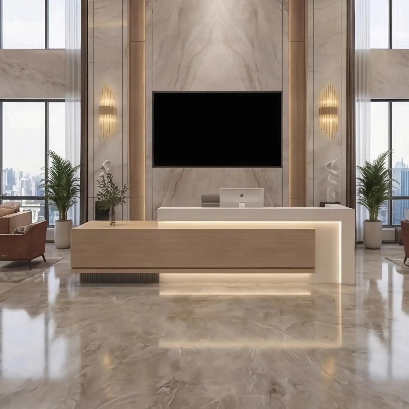 Elyra · Front Reception Desk by Arc Grove