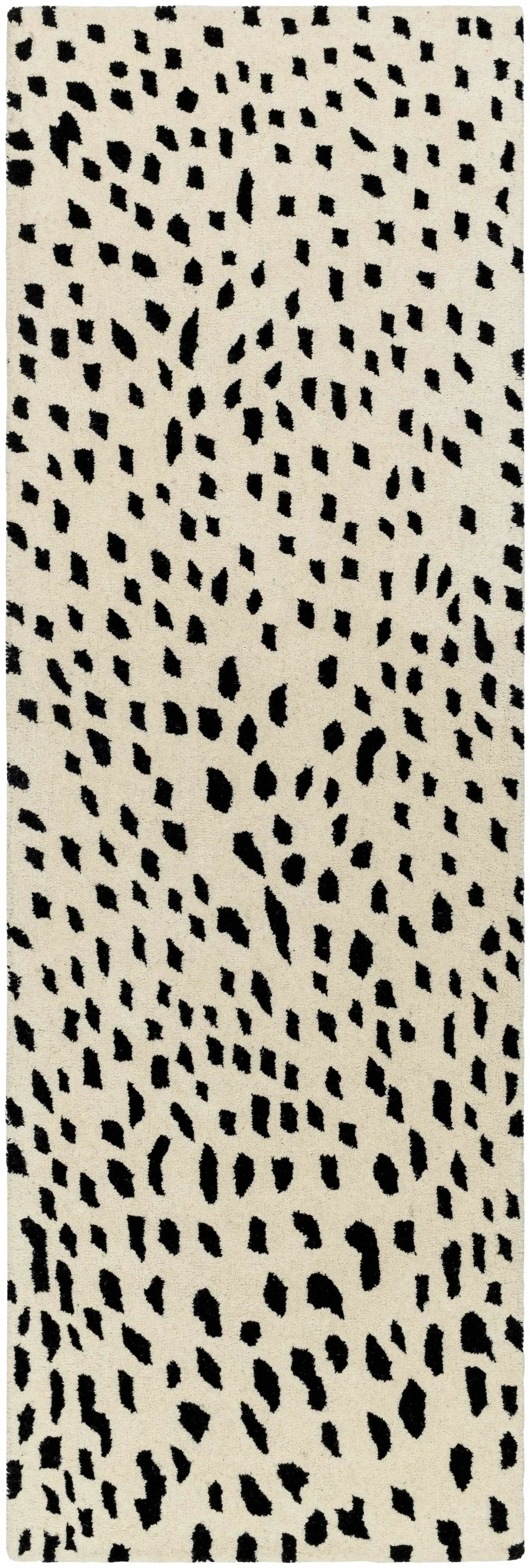 Athena White Giraffe Print Wool Rug by Boutique Rugs