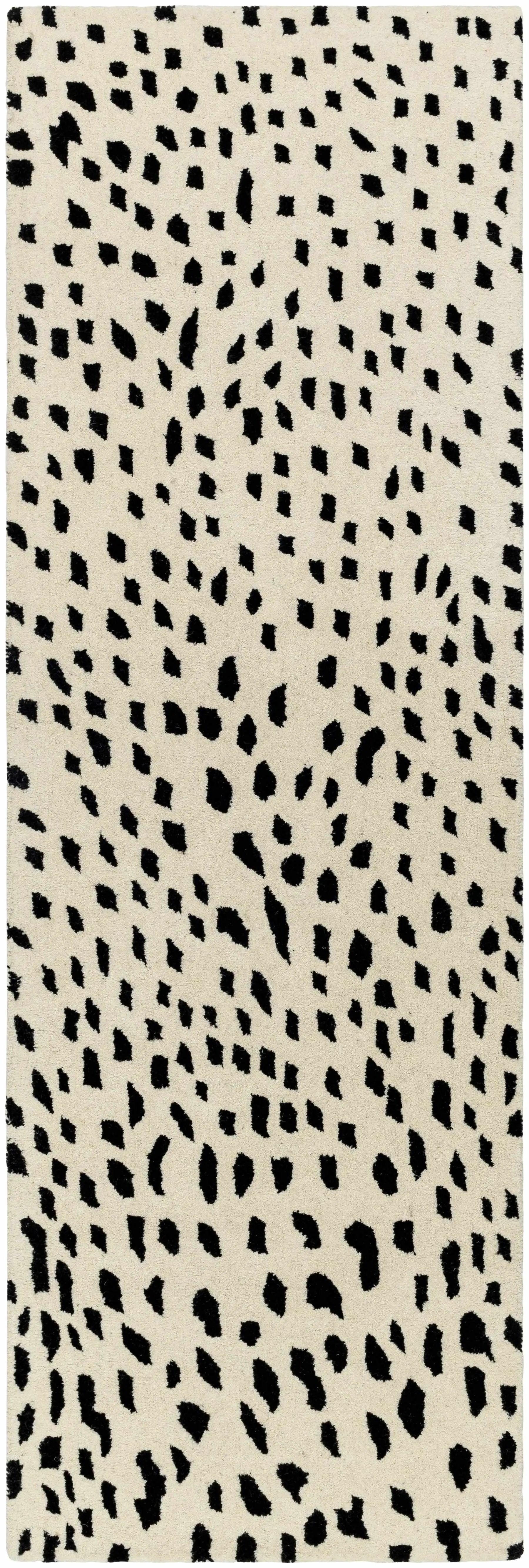 Athena White Giraffe Print Wool Rug by Boutique Rugs