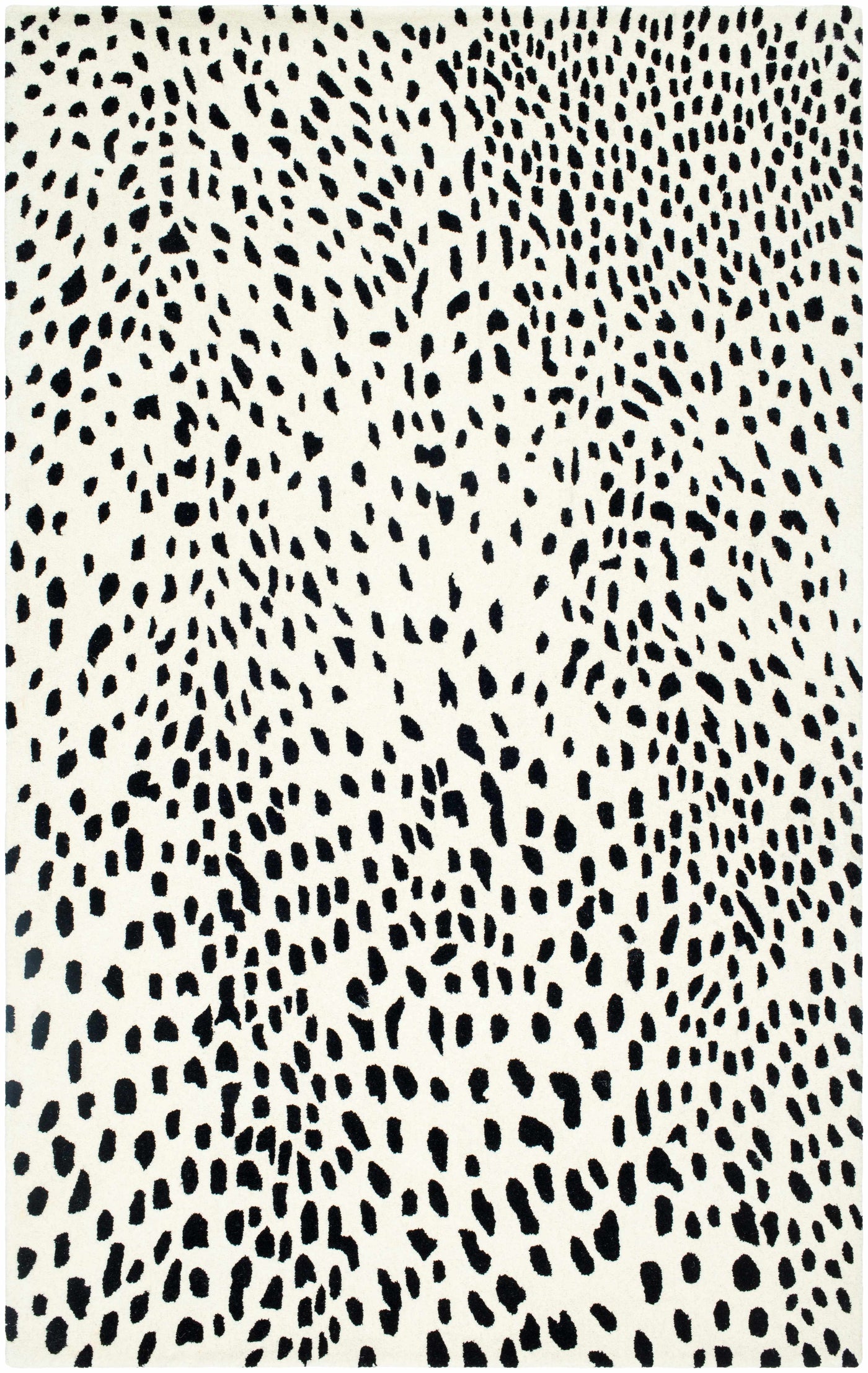 Athena White Giraffe Print Wool Rug by Boutique Rugs