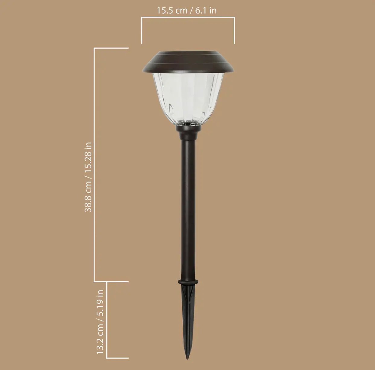 Alpan 10 Pack Solar Pathway LED Lights Outdoor-Stainless Steel 15 Lumen( Bronze ) by Outdoor Solar Outlet