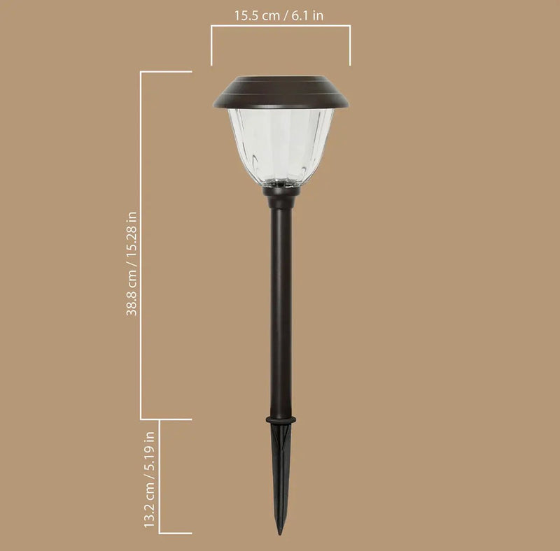 Alpan 10 Pack Solar Pathway LED Lights Outdoor-Stainless Steel 15 Lumen( Bronze ) by Outdoor Solar Outlet