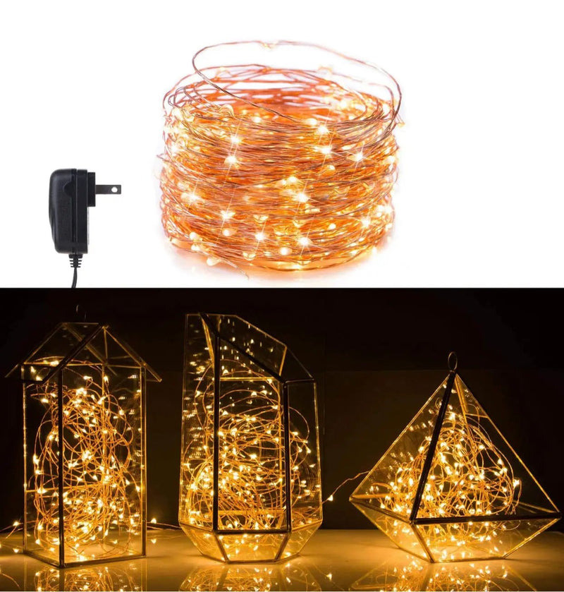 2PK Solar String Lights Outdoor Copper Wire, Waterproof Solar Fairy Lights with 8 Lighting Modes by Outdoor Solar Outlet