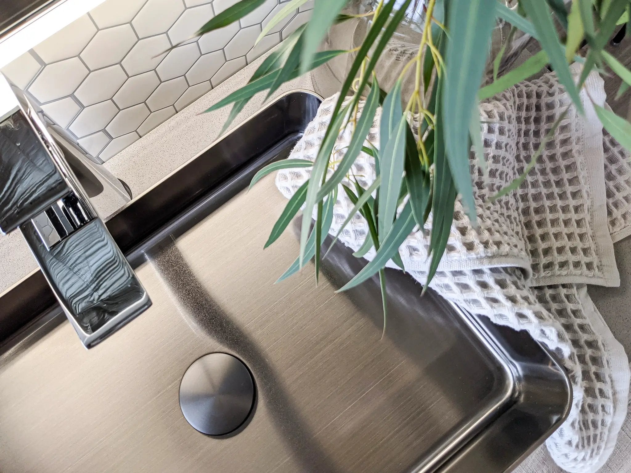 Zeek 18”x13” Gunmetal Black Rectangular Vessel Bathroom Sink Stainless Steel PVD Nano Tech Coating ZN-B183 by ZEEK