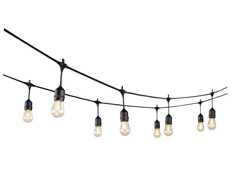 SmartYard 24 Ft. Waterproof LED String Light, 12 bulbs Plug-In by Outdoor Solar Outlet