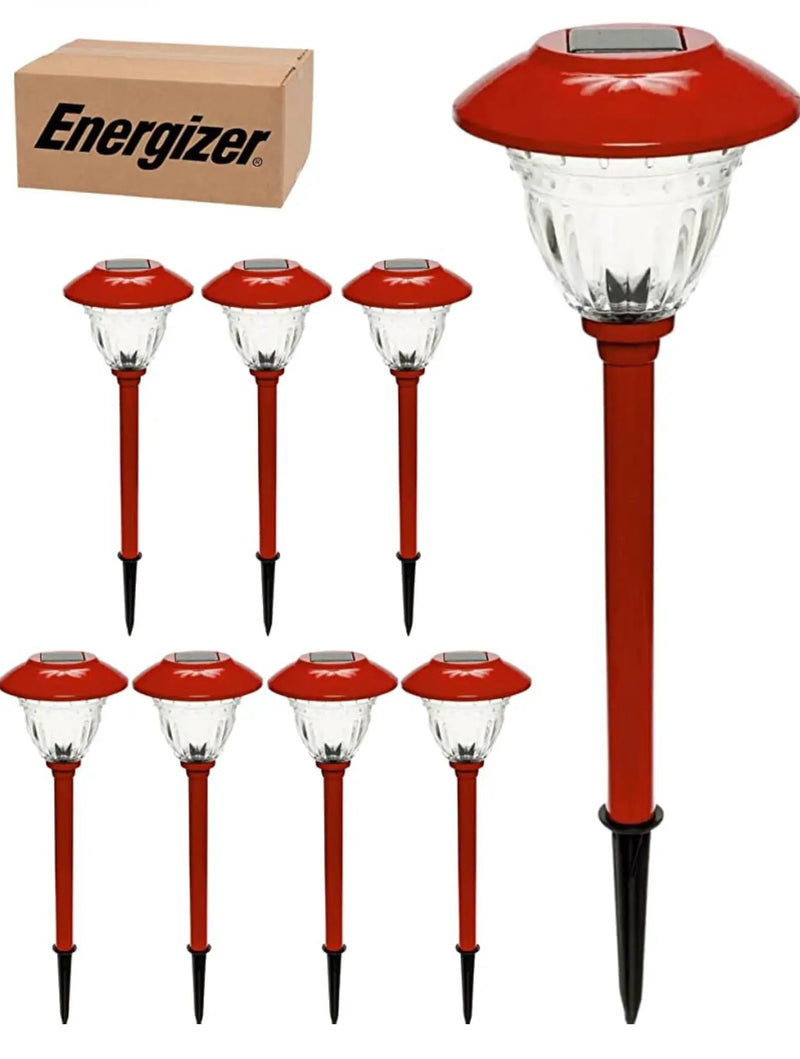 Energizer 8 Pack Color On Demand Solar Pathway Lights Outdoor-Stainless Steel(5 Colors) by Outdoor Solar Outlet
