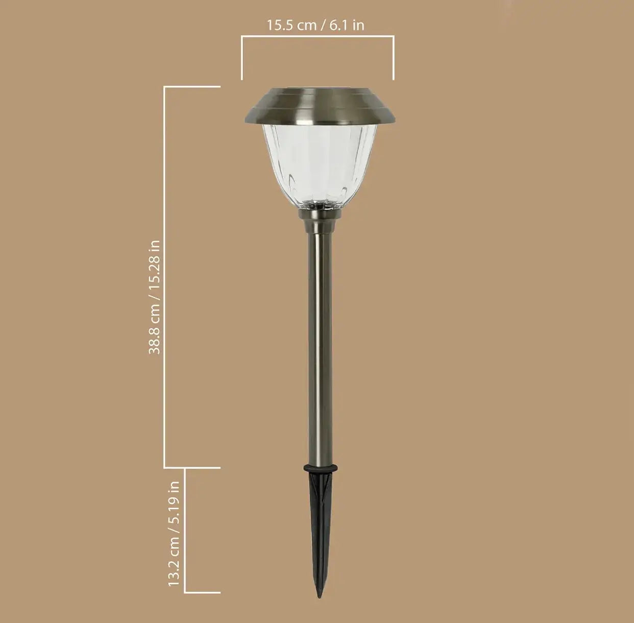 Member's Mark Solar LED Pathway Lights, Stainless Steel 12 Lumens (6 Pack) by Outdoor Solar Outlet