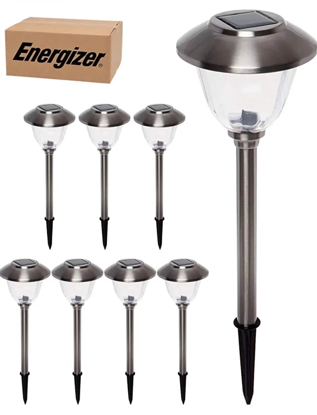 Energizer 10 Pack Solar Pathway LED Lights Outdoor-15 Lumen by Outdoor Solar Outlet