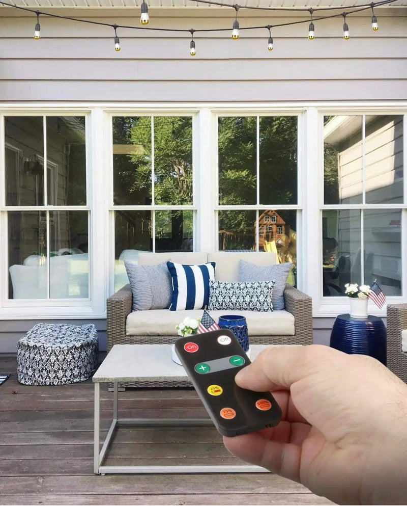 Dimmer with Remote for Our Ambience Pro LED String Lights - Commercial Grade Dimmer Rated at 150 Watts by Outdoor Solar Outlet