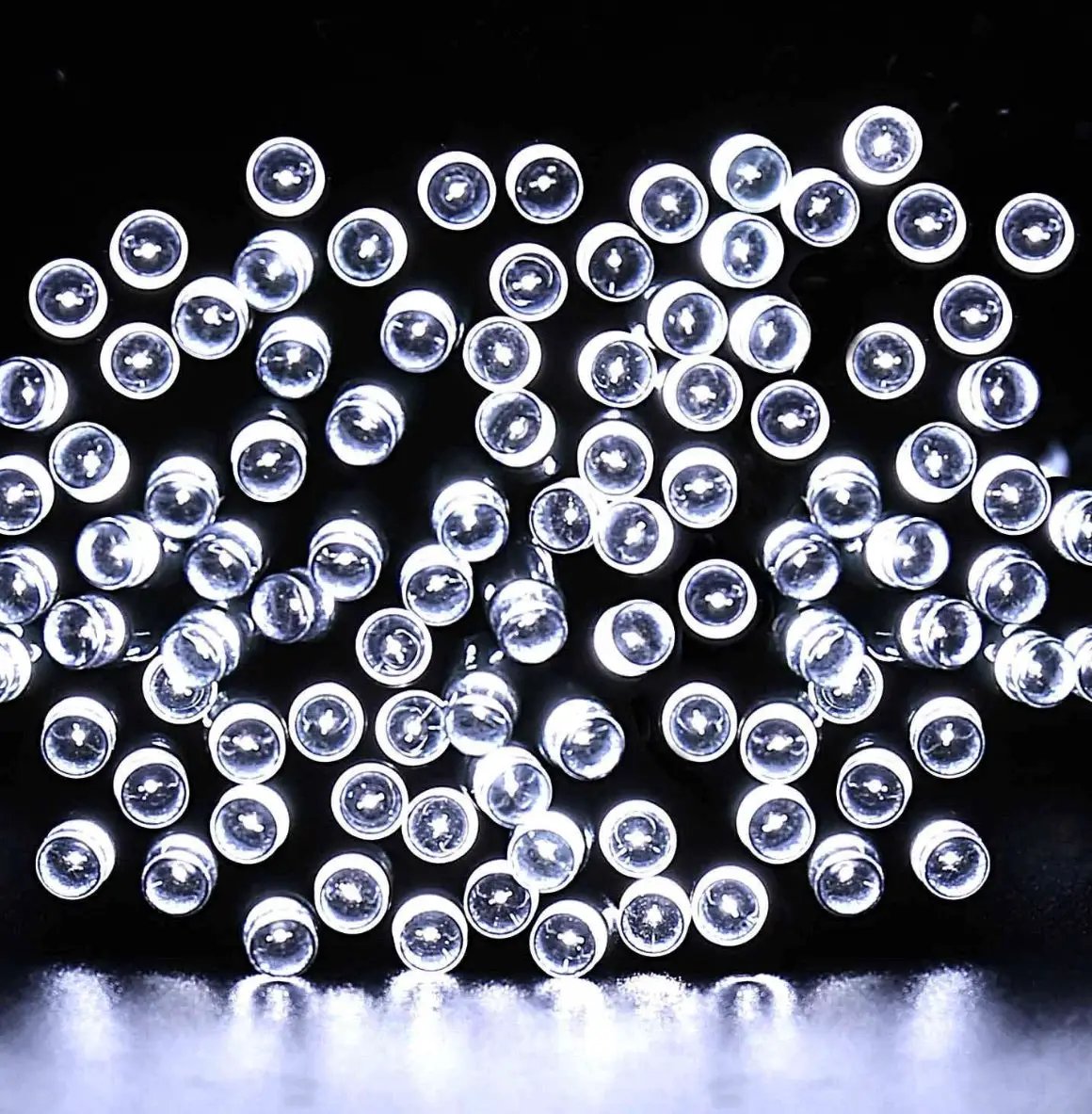 33Ft Solar Led string light 100LED Light-Green Wire by Outdoor Solar Outlet