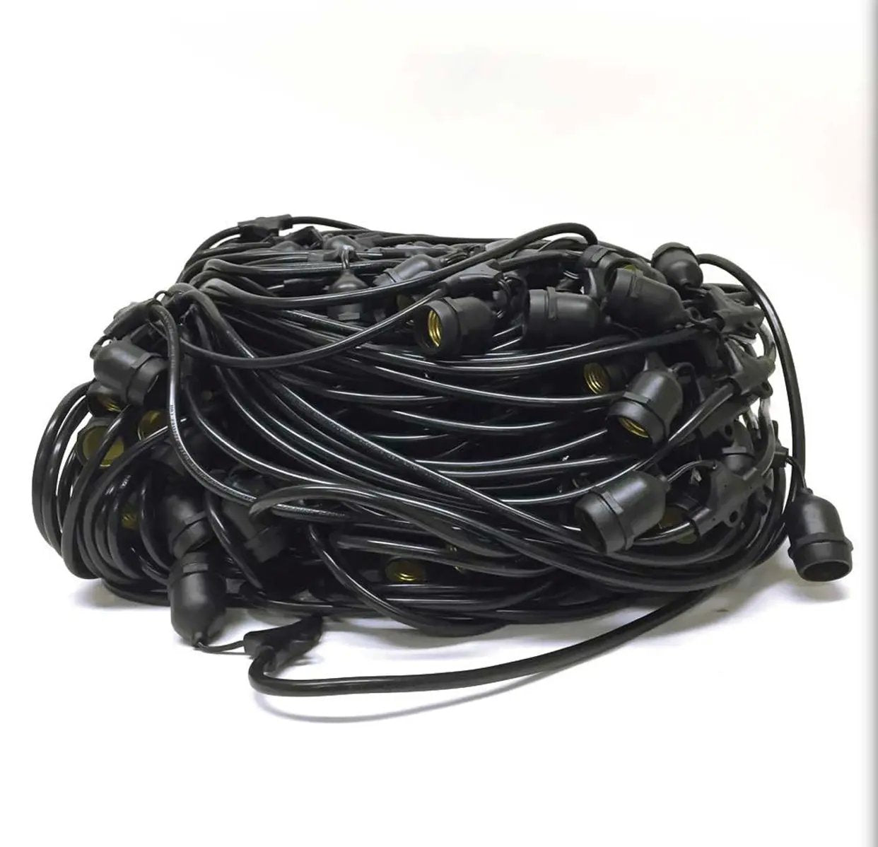 48Ft Pro Vintage Edition Plug-In Outdoor Heavy Quality 40W Commercial String Lights-15 Bulbs by Outdoor Solar Outlet