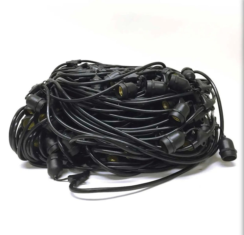 48Ft Pro Vintage Edition Plug-In Outdoor Heavy Quality 40W Commercial String Lights-15 Bulbs by Outdoor Solar Outlet