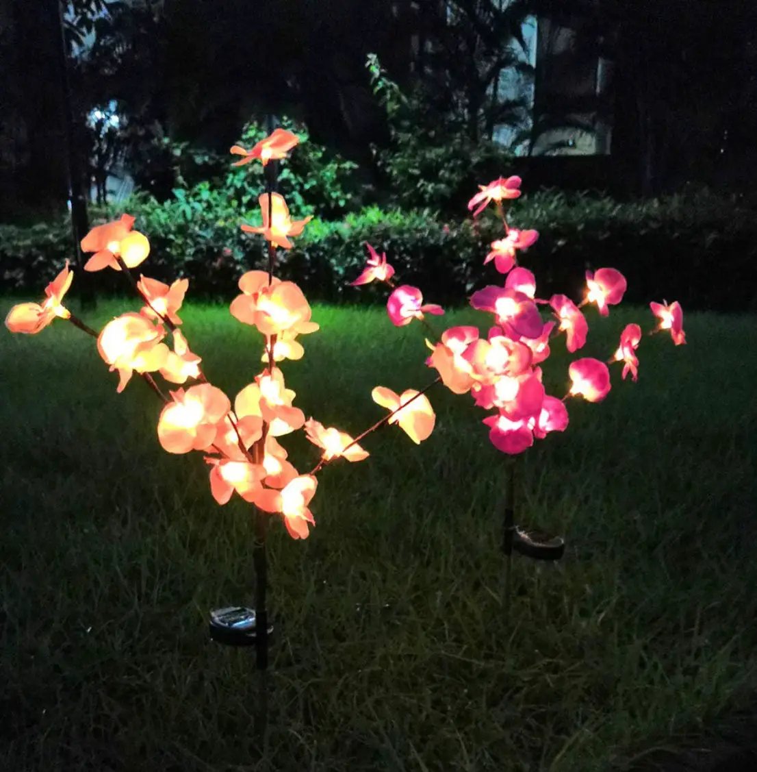 2 Pack Solar Orchid Flower Lights -40 Flowers by Outdoor Solar Outlet