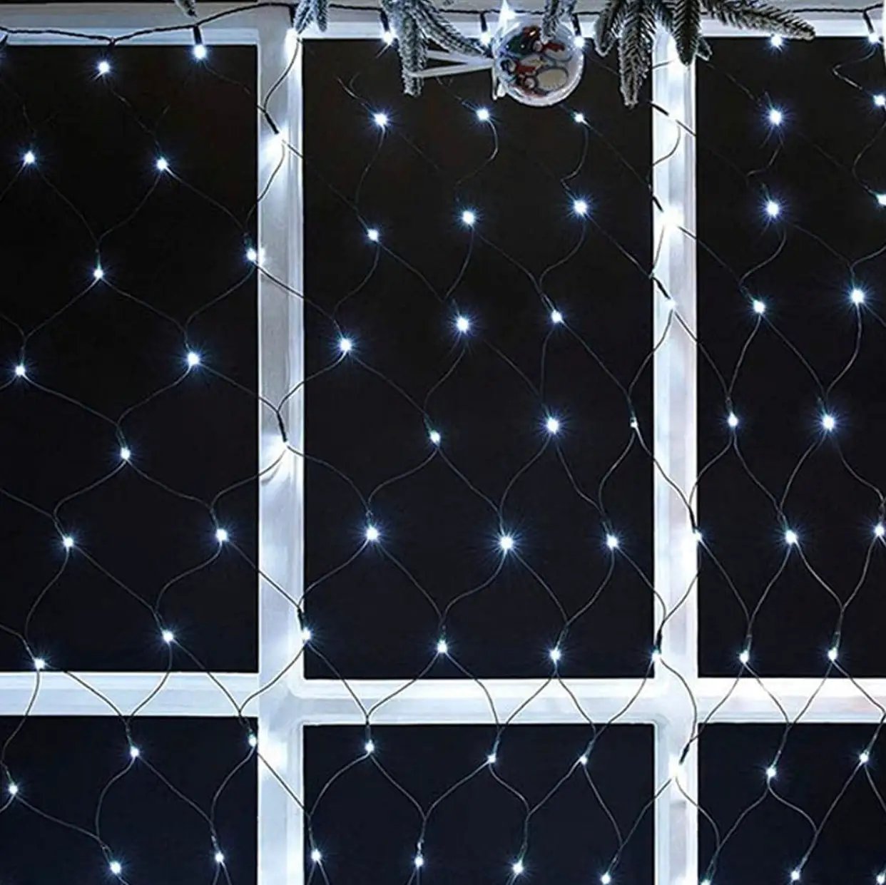 Solar Net Mesh Lights 360 LED with Remote, 11.8Ft x 4.9Ft Fence String Light by Outdoor Solar Outlet