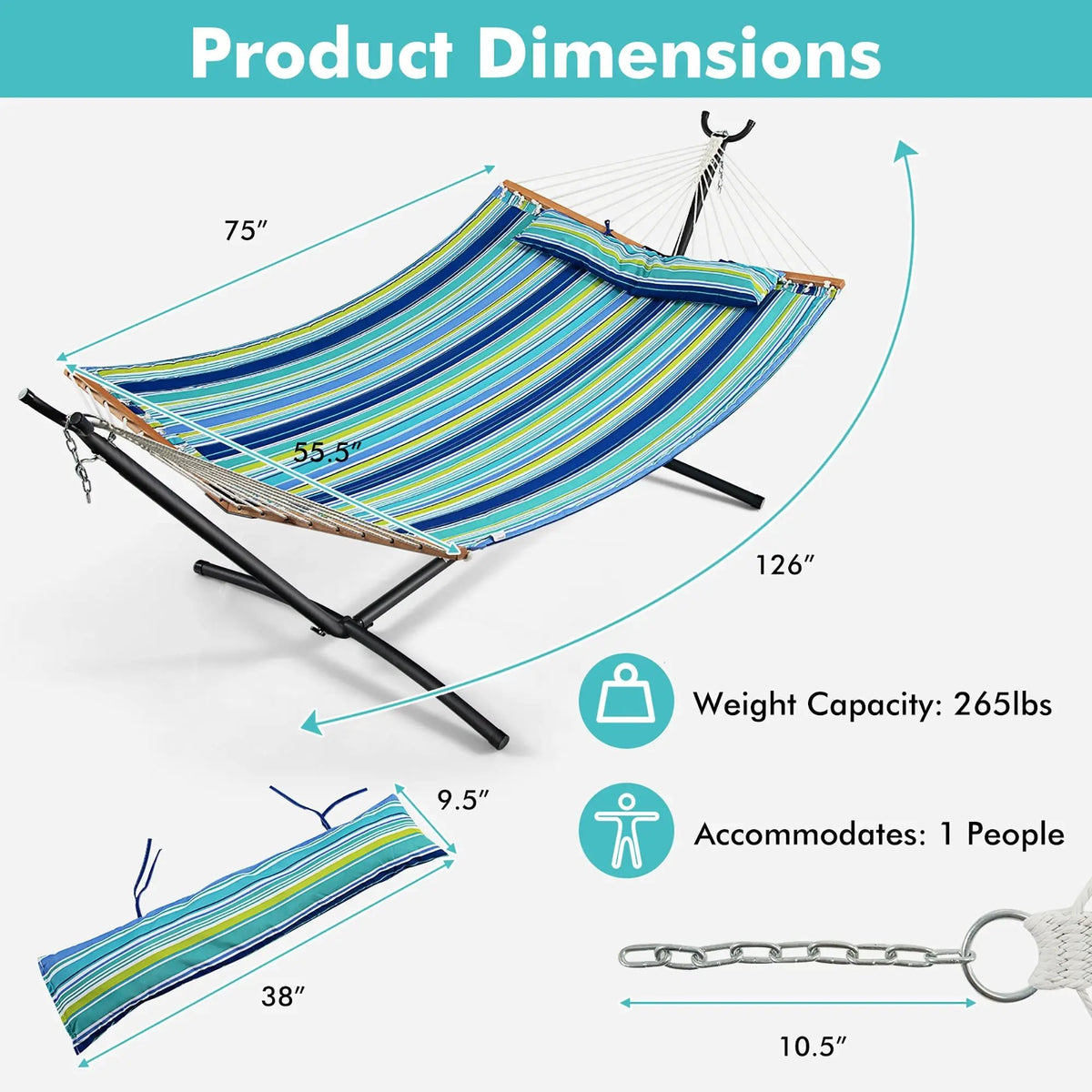 Patio Hammock Foldable by DirectDeals