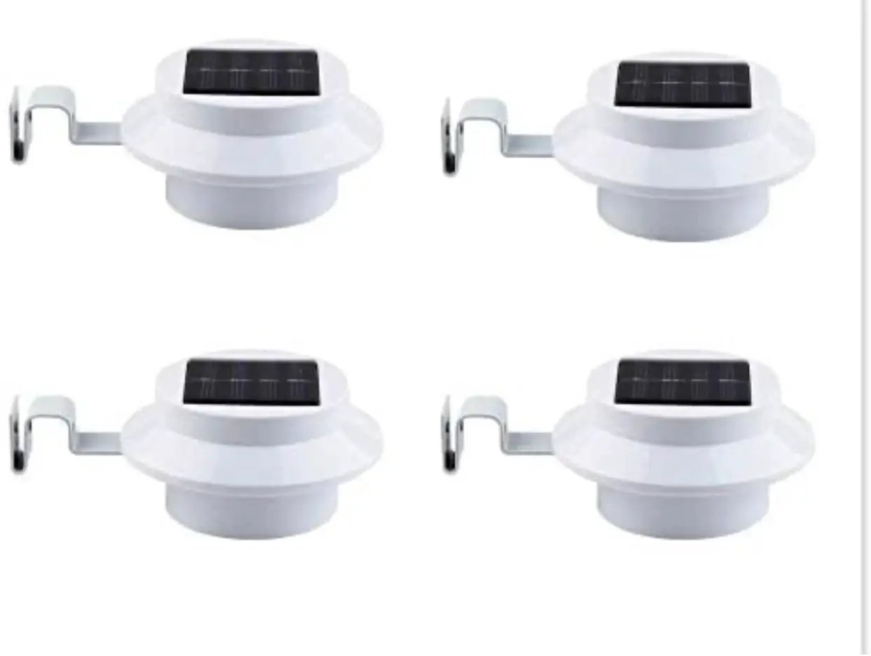 Living Accents Black Solar Powered LED Post Cap Fence Light 4 Pack by Outdoor Solar Outlet