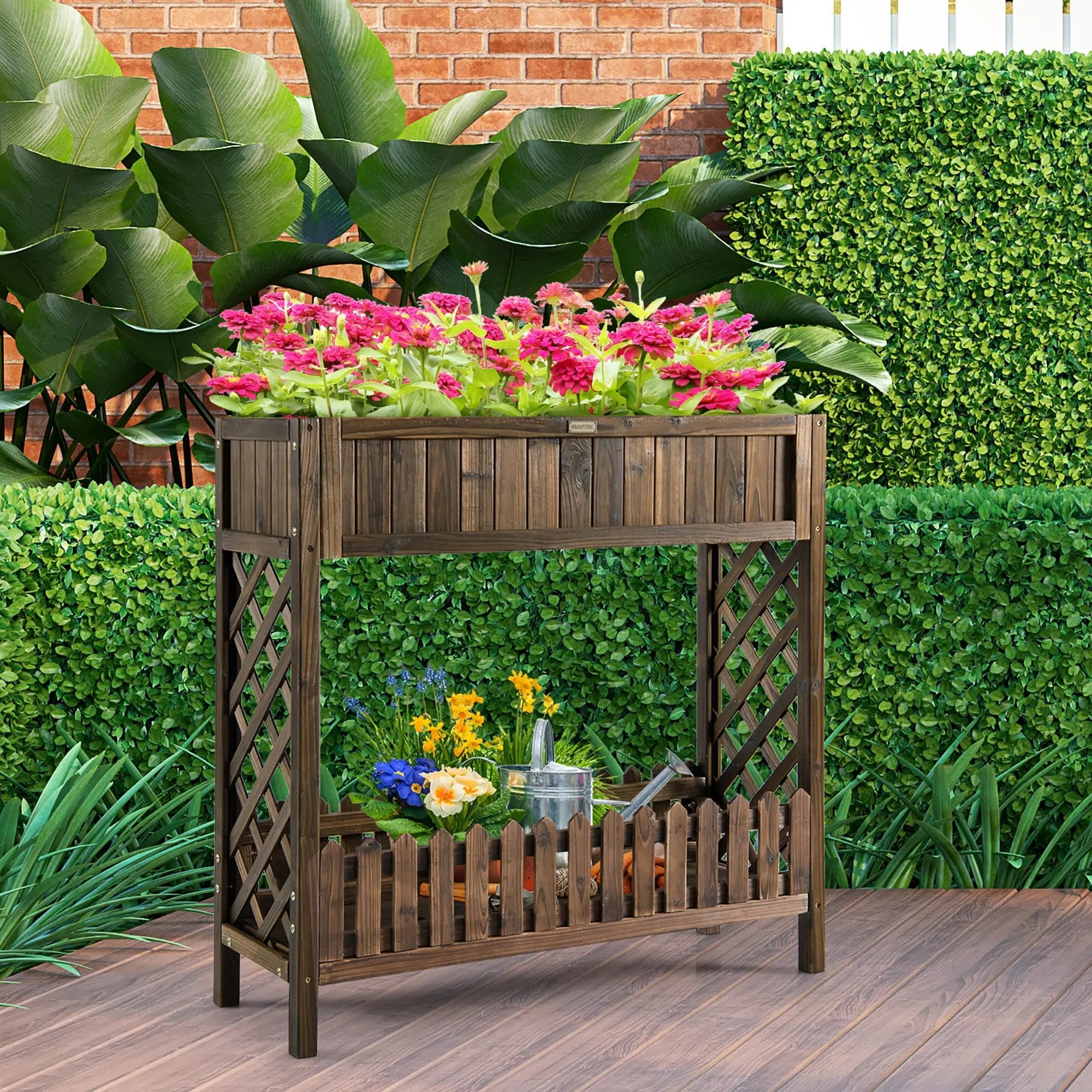 2-Tier Wood Raised Garden Bed for Vegetable and Fruit by DirectDeals