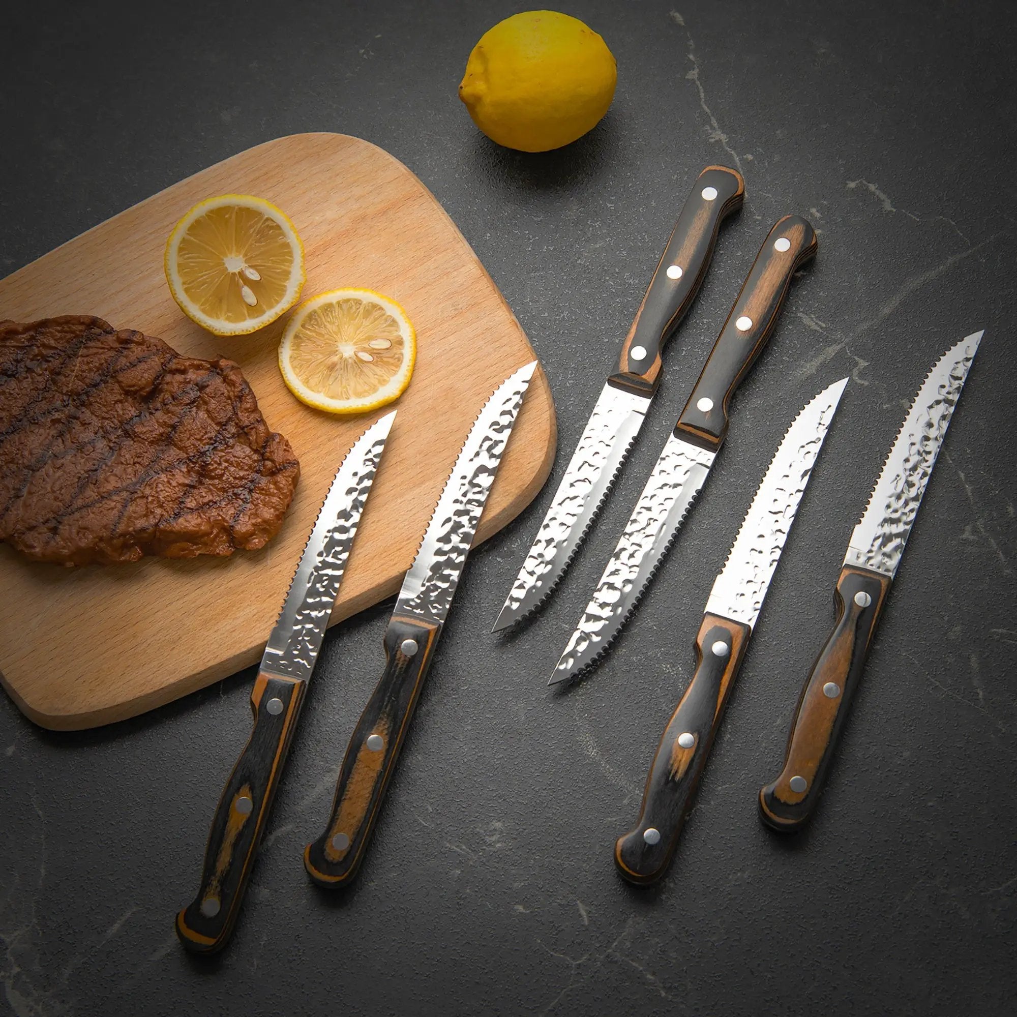 15 Pieces Stainless Steel Knife Block Set with Ergonomic Handle by DirectDeals