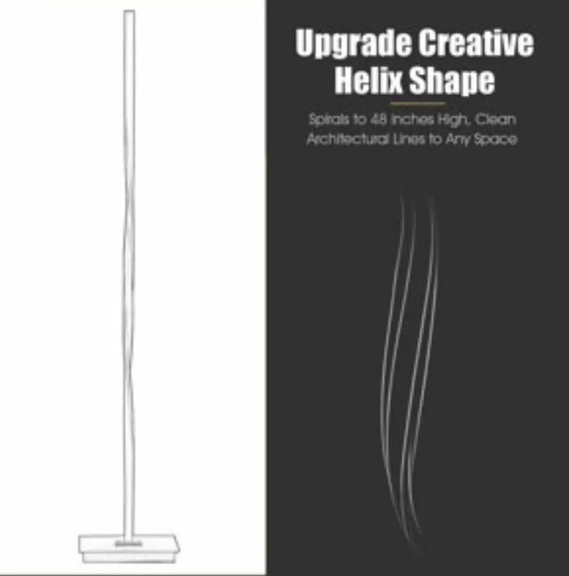 Modern LED Floor Lamp for Living Room Bright Lighting - 48" Tall Light-Dimmable by Outdoor Solar Outlet