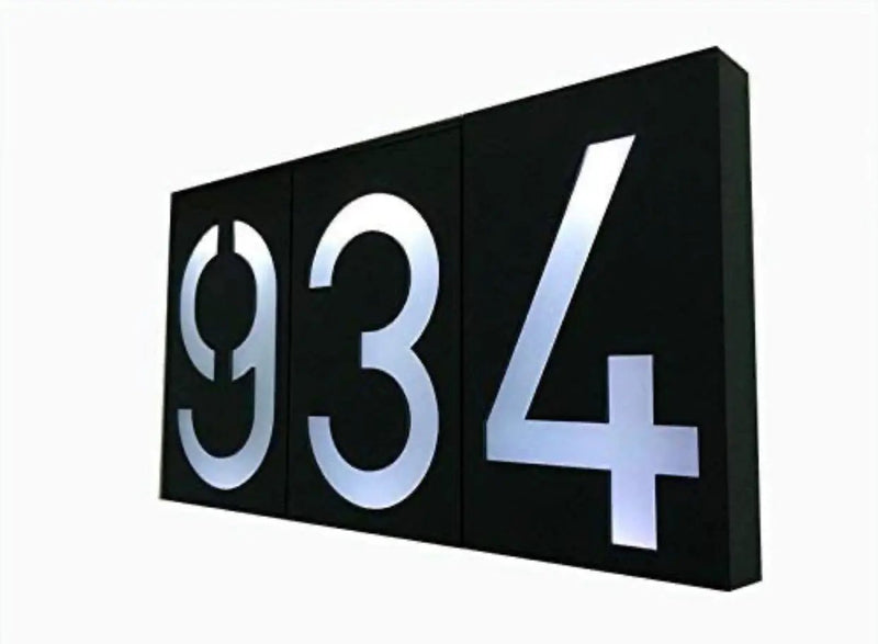 LED House Number Solar Power Digital Hotal Door Wall Solar Light Address Number Sign Lamp Custom Street Number Plaque by Outdoor Solar Outlet
