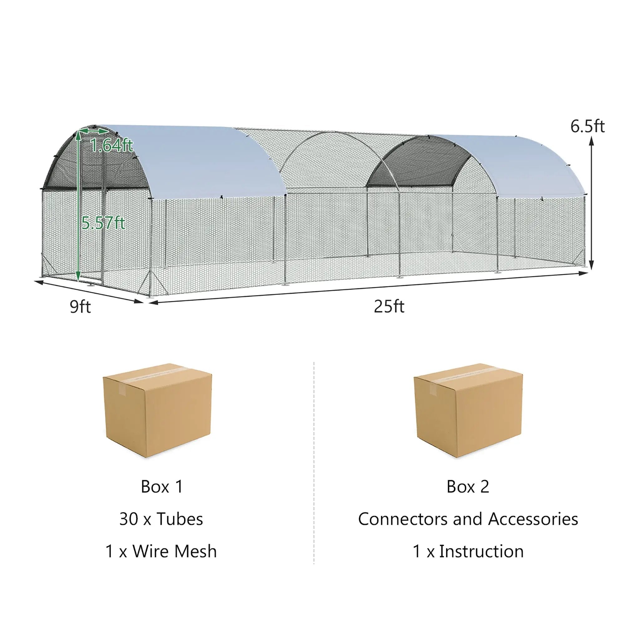 Large Metal Chicken Coop with Cover by DirectDeals
