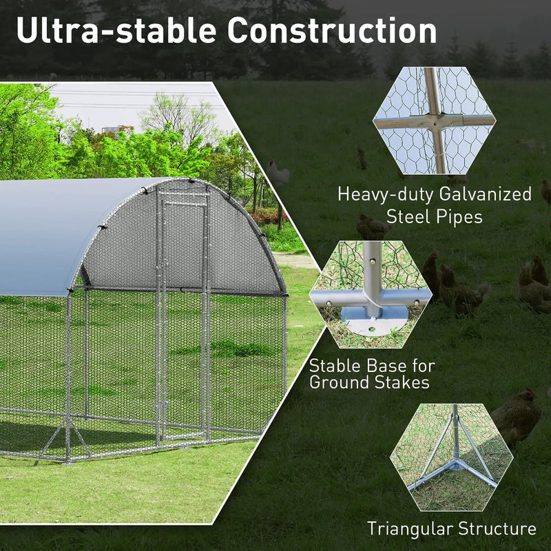 Large Metal Chicken Coop with Cover by DirectDeals