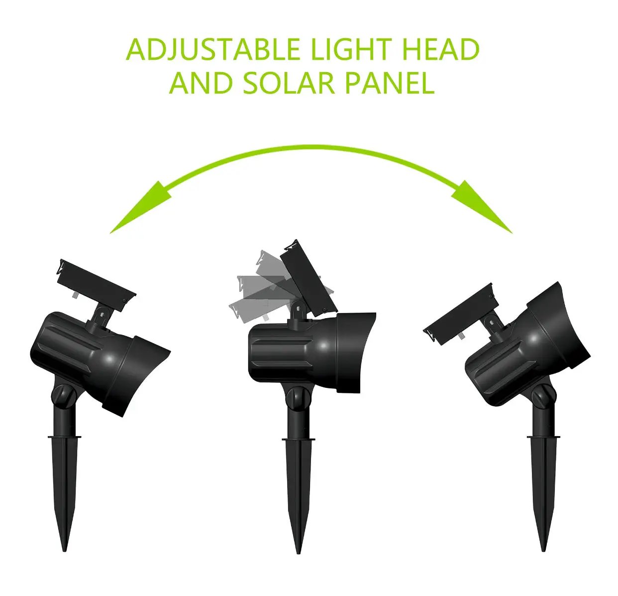 SmartYard 50 Lumen Solar Outdoor Landscape Spot Light, Black (5-Pack) by Outdoor Solar Outlet
