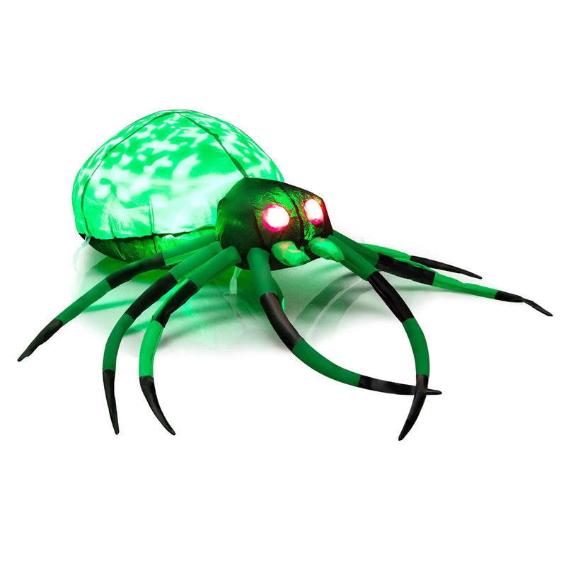5 Feet Long Halloween Inflatable Creepy Spider with Cobweb and LEDs by DirectDeals