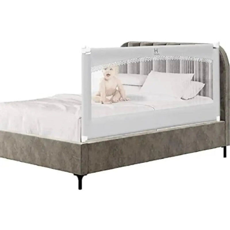 M MAYbabe Bed Rails for Babies and Toddlers, Extra Long and Tall Infants Bed Rail Guard Long Side of Kings or Queens(Grey-60 inches) by Selzalot