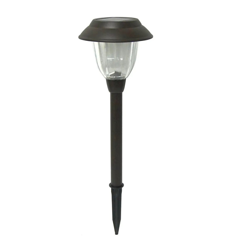 High-End Solar LED Pathway Lights Glass And Stainless Steel (10-Pack) by Outdoor Solar Outlet