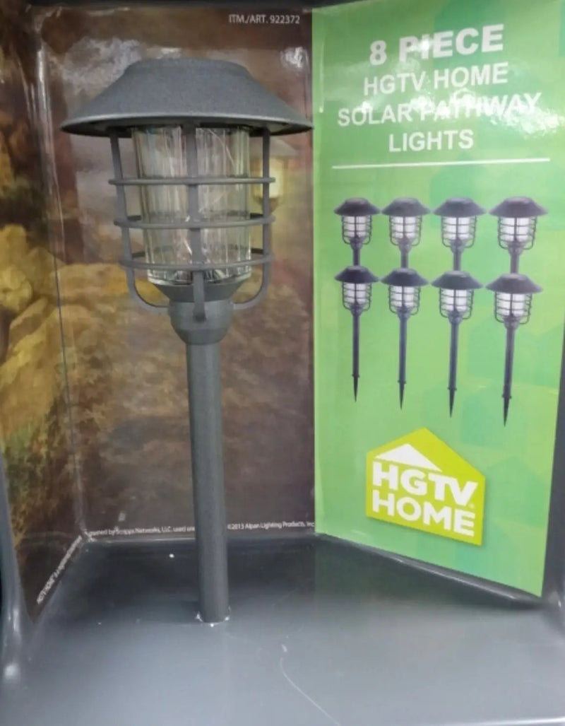 Energizer [Smartyard] LED 8 Piece Large Solar Pathway Lights Aluminum with glass-10 LM by Outdoor Solar Outlet