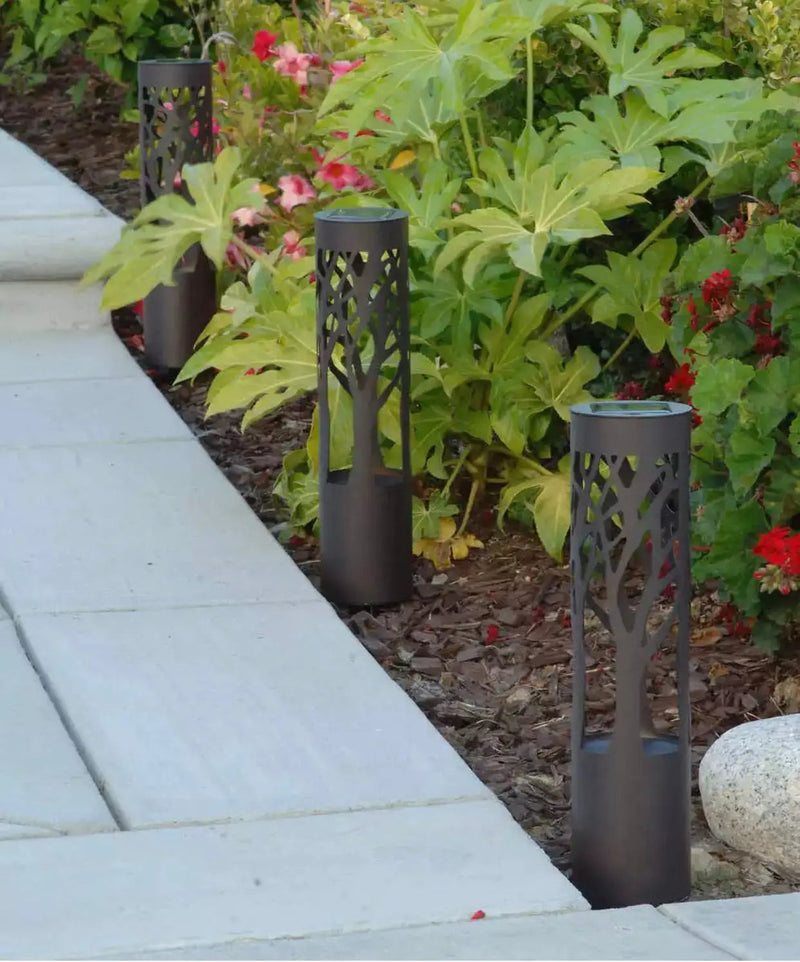 SmartYard 10-Lumen Solar Bollard Light with Tree Design LED 2-Pack by Outdoor Solar Outlet