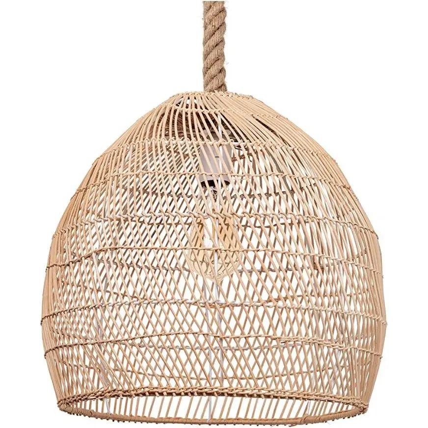 WalmHomie Hand Woven Pendant Light Rattan Lamp Shade,Rope Lamp by Selzalot