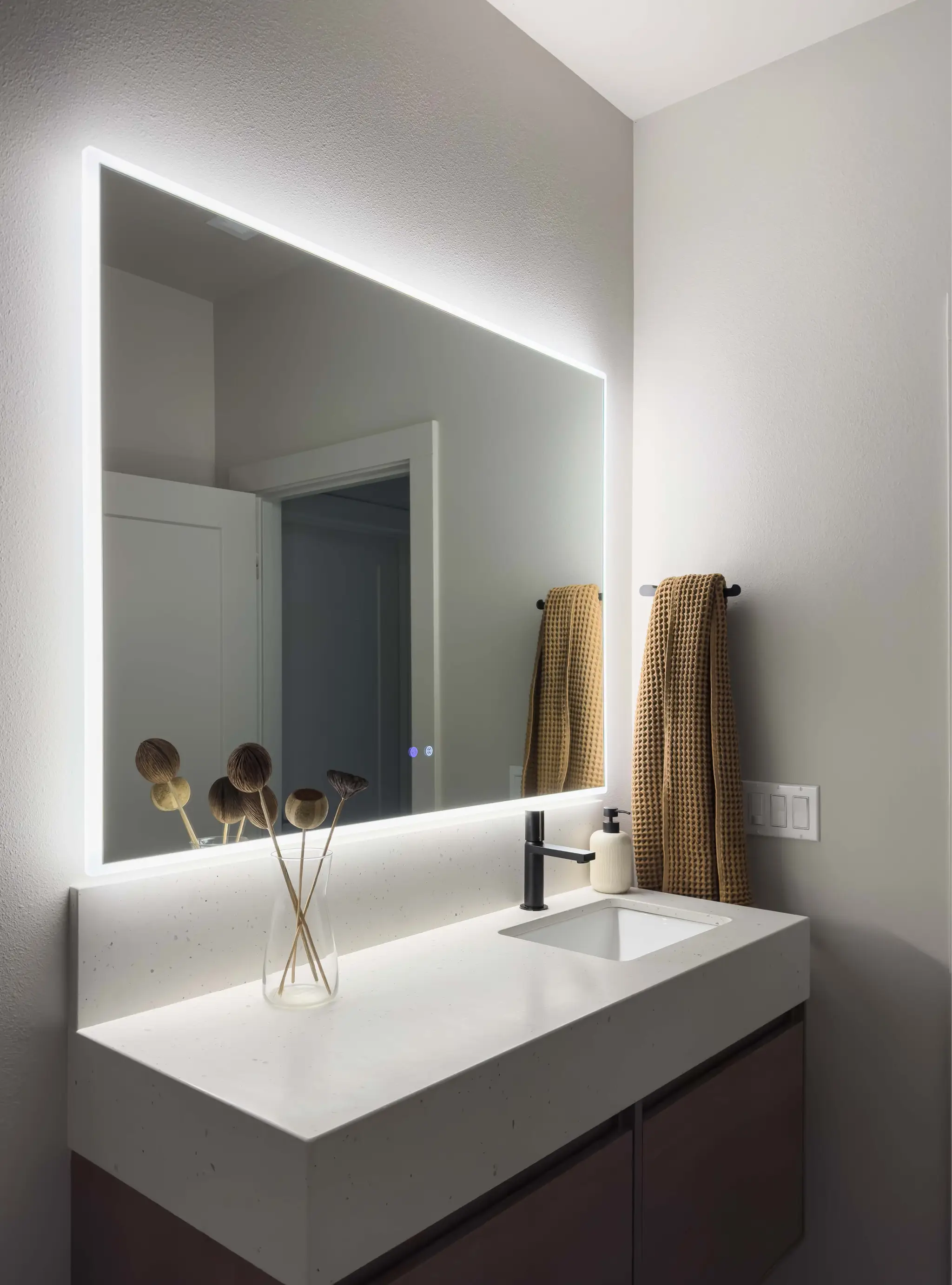 Zeek 48"x36" Backlit LED Rectangular Bathroom Wall Mirror MA4836 by ZEEK