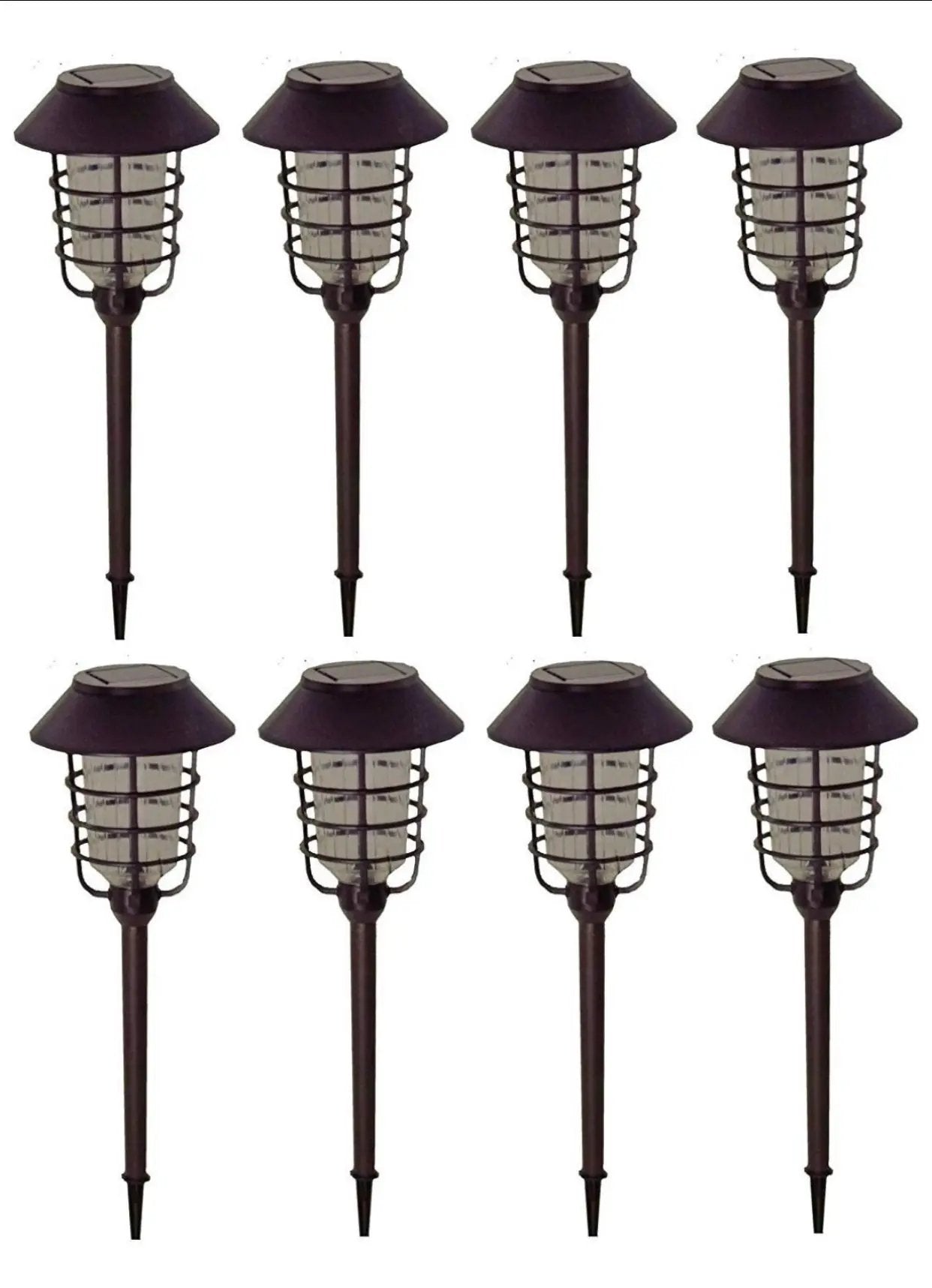 Smartyard Solar LED Large Pathway Lights Oil Rubbed Bronze 8-Pk by Outdoor Solar Outlet