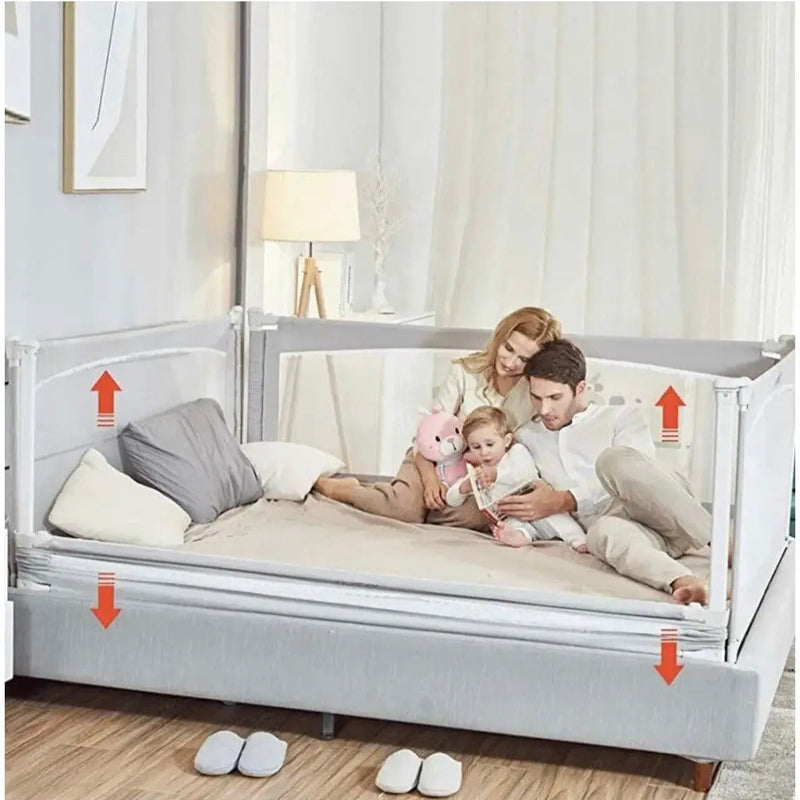 M MAYbabe Bed Rails for Babies and Toddlers, Extra Long and Tall Infants Bed Rail Guard Long Side of Kings or Queens(Grey-60 inches) by Selzalot