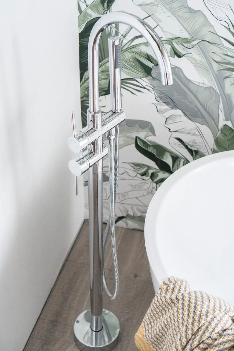 Zeek Floor Tub Filler Faucet Chrome F-TC50 by ZEEK