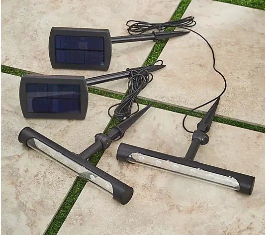 SmartYard Solar Light Bar Set of 2 65 Lumen With Remote Panel by Outdoor Solar Outlet