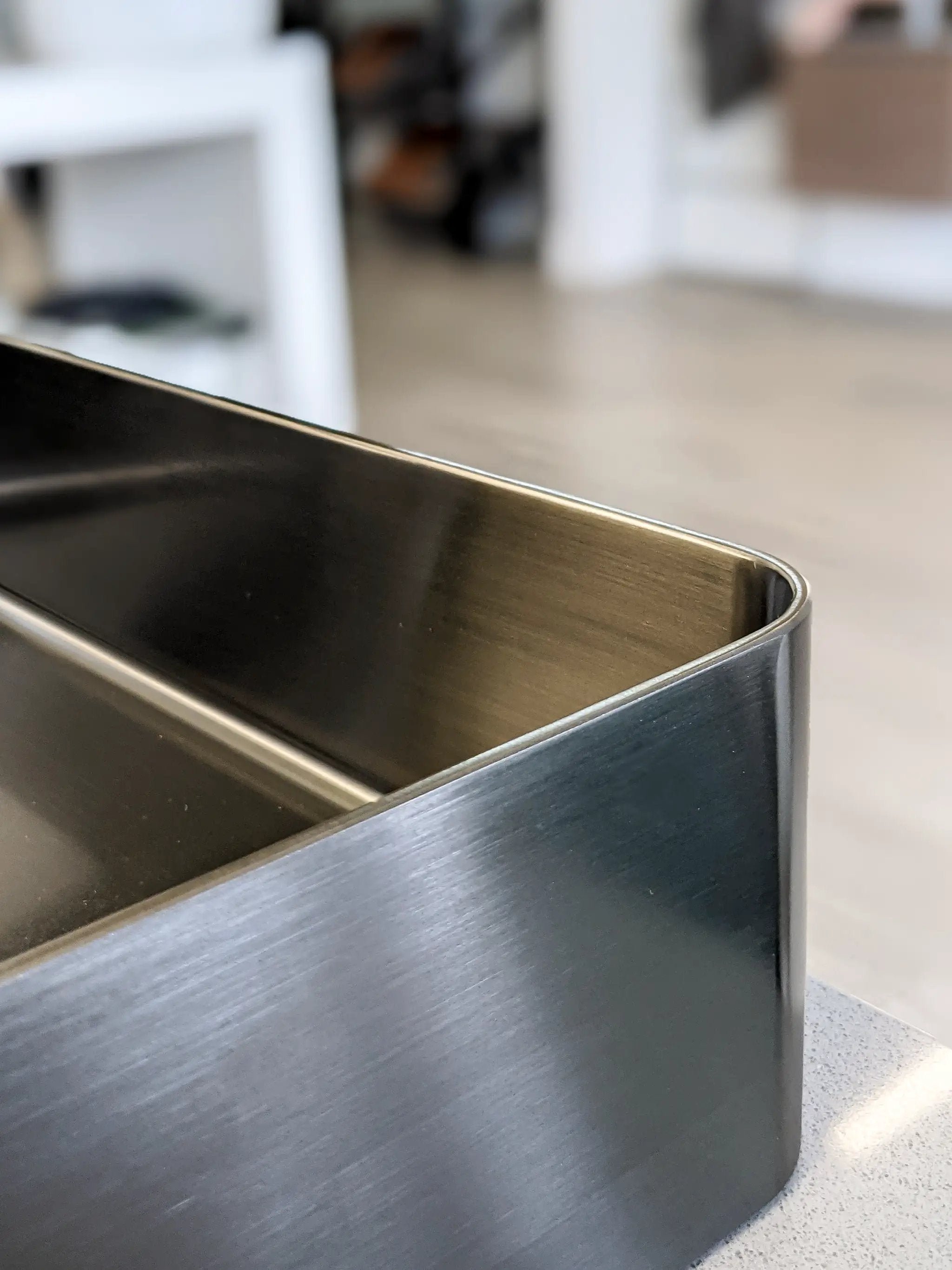Zeek 18”x13” Gunmetal Black Rectangular Vessel Bathroom Sink Stainless Steel PVD Nano Tech Coating ZN-B183 by ZEEK