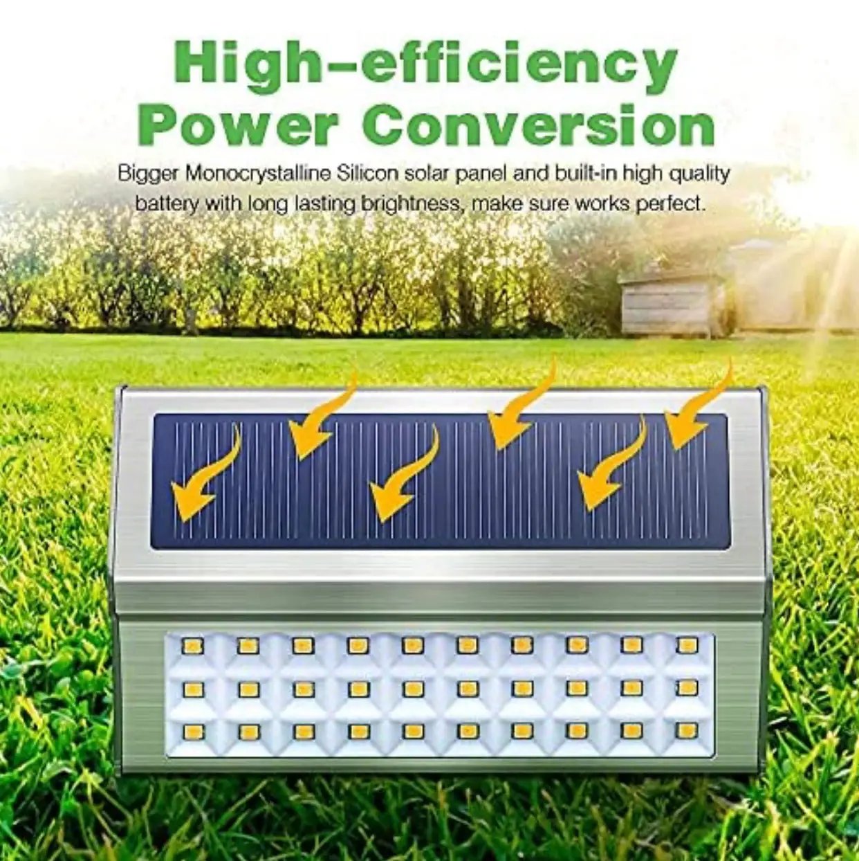 30 LED Solar Step Lights Outdoor【6 Pack】Stainless Steel Bright Solar Deck And Stairs Lights by Outdoor Solar Outlet