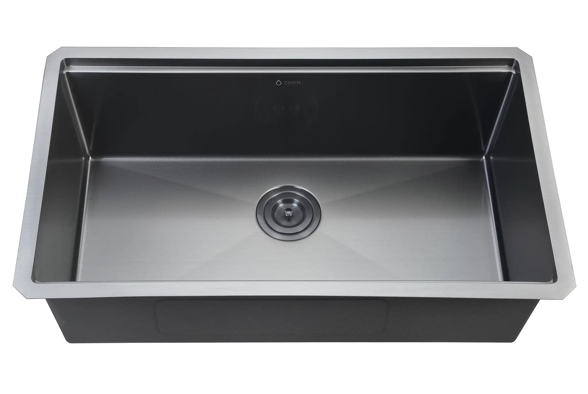 Zeek 32" Workstation Single Bowl Gunmetal Matte Black Undermount / Drop-In Kitchen Sink With Accessories PVD Nano Tech Coating ENZO ZW-B329 by ZEEK