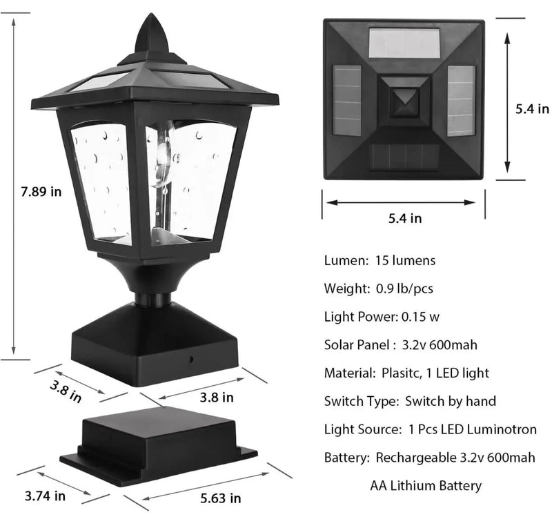 SmartYard Solar Post Cap Lights Outdoor for Wood Fence Posts Pathway, Deck, Pack of 2 by Outdoor Solar Outlet