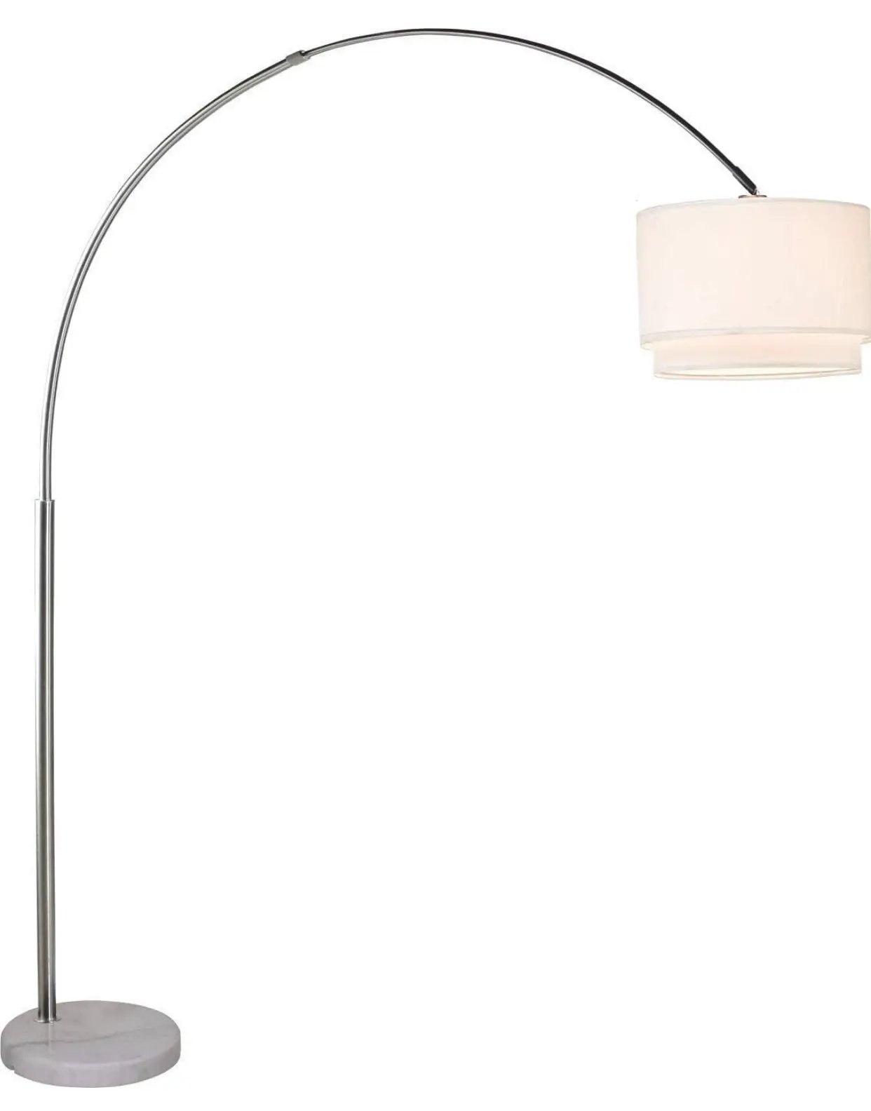 Arc Floor Lamp with Unique Hanging Drum - Arching Over The Couch by Outdoor Solar Outlet