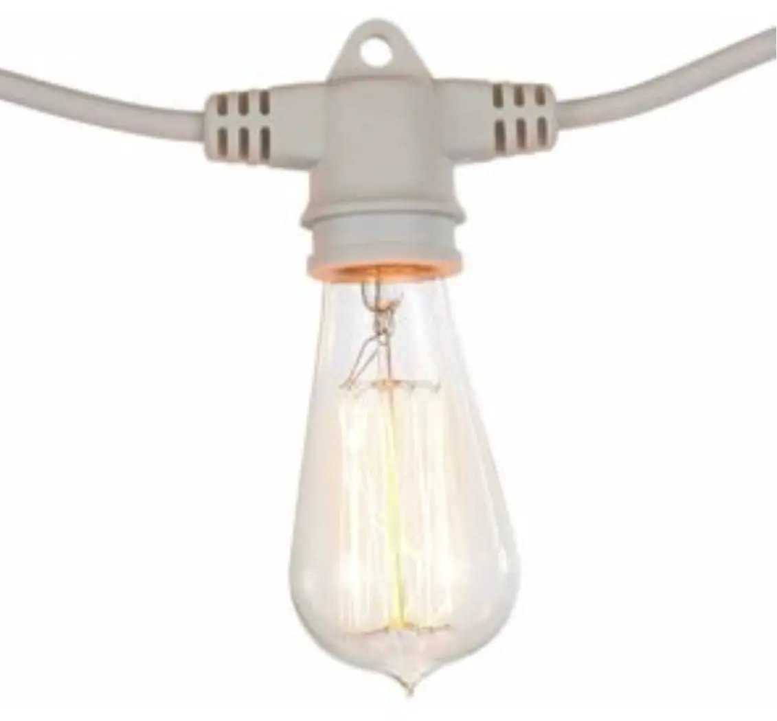 48Ft Pro Vintage Edition Plug-In Outdoor Heavy Quality 40W Commercial String Lights-15 Bulbs by Outdoor Solar Outlet