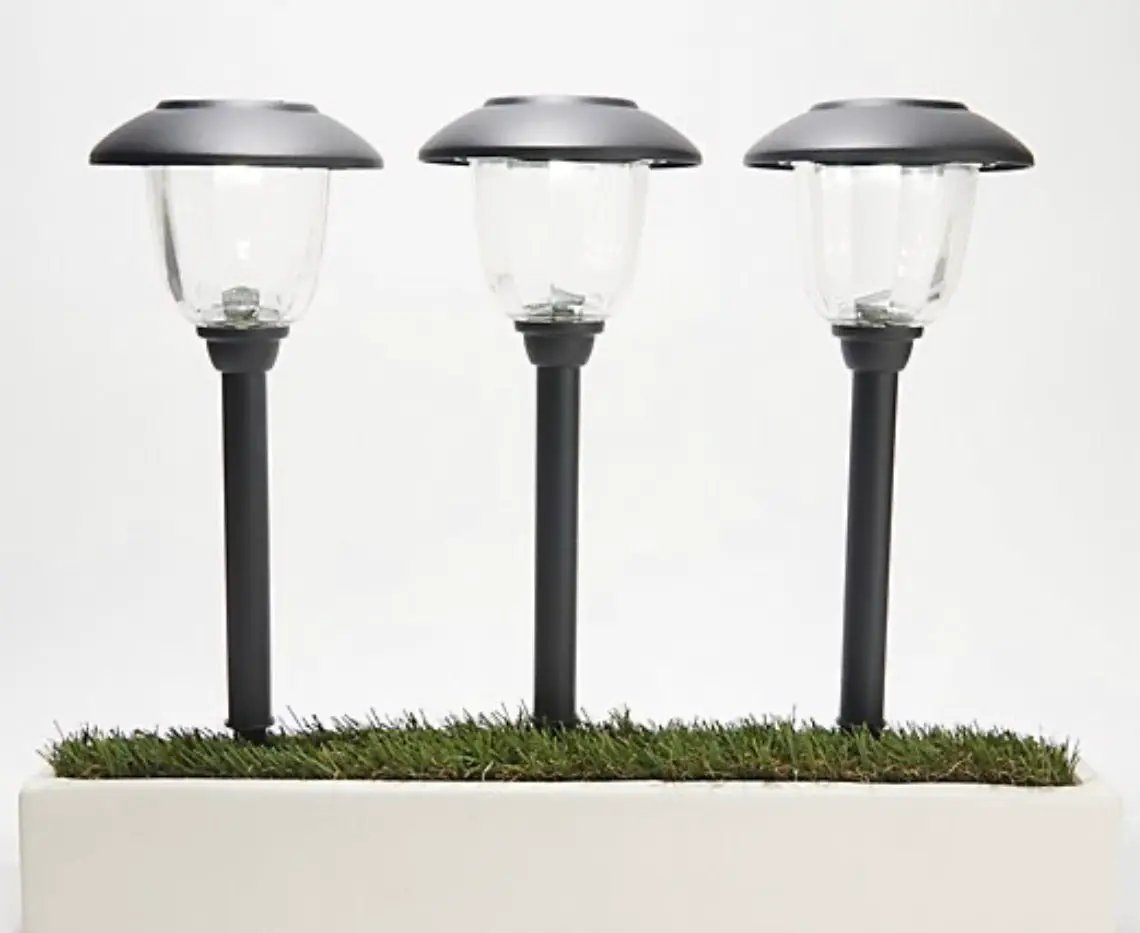 16-Piece Solar Pathway Lights Glass and Aluminum, 16 Lumen - Powered by Energizer by Outdoor Solar Outlet