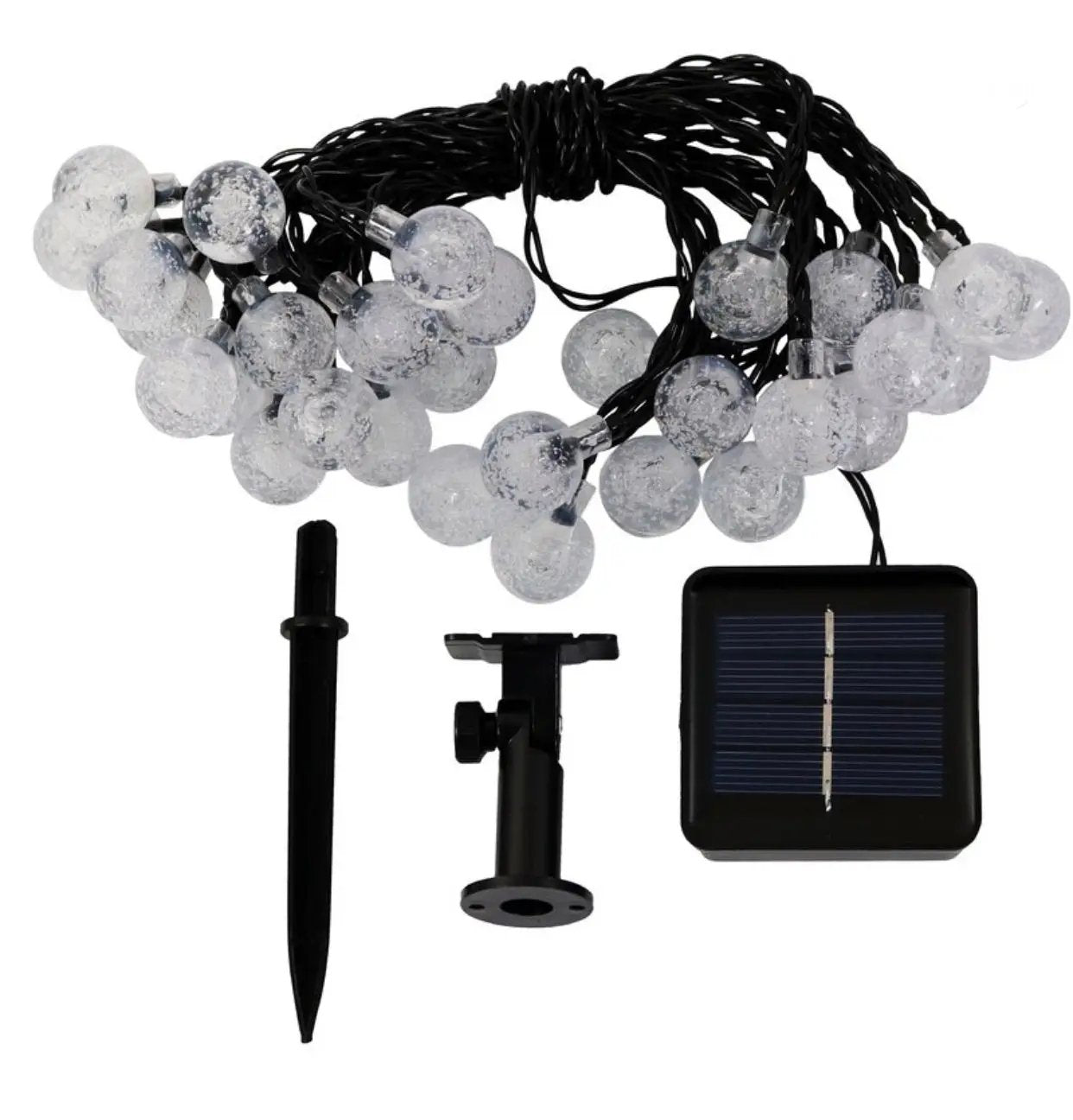 50 LED Solar Lamp Crystal Ball Globe Bulbs Waterproof -27Ft by Outdoor Solar Outlet