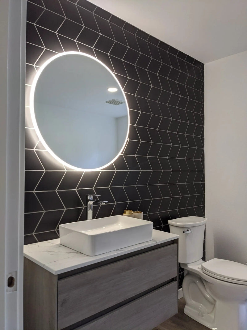 Zeek 32" BackLit LED lighted Round Bathroom Wall Mirror M-RN32 CLEARANCE* by ZEEK